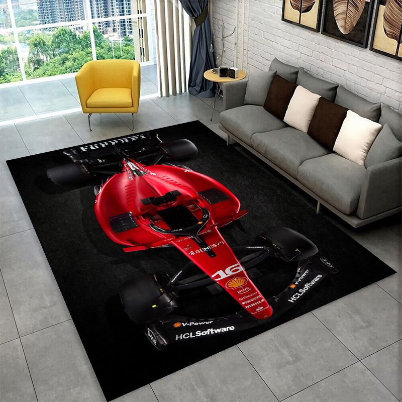 Lighting Mcqueen Bedroom Decor - Retro F-Ferrarii Racing Car Moto Non-Slip