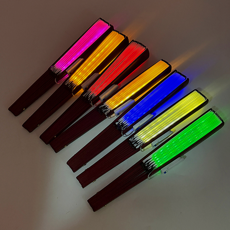 Decor Lighting Fans - 13inchies LED Flashing Hand Folding Fan