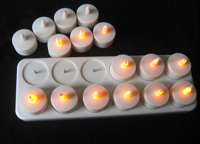 Lighting Decoration Wedding - Set of 12 Rechargeable LED Candle