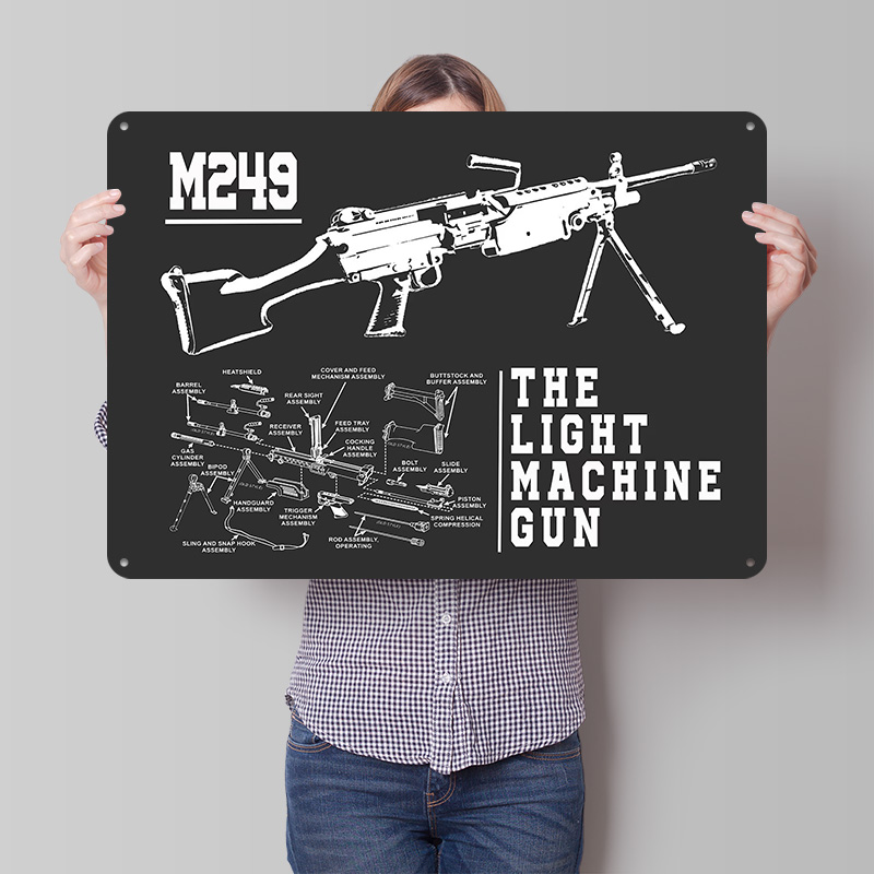 Lighting Home Decor Items - M249 The Light Machine Gun 3D