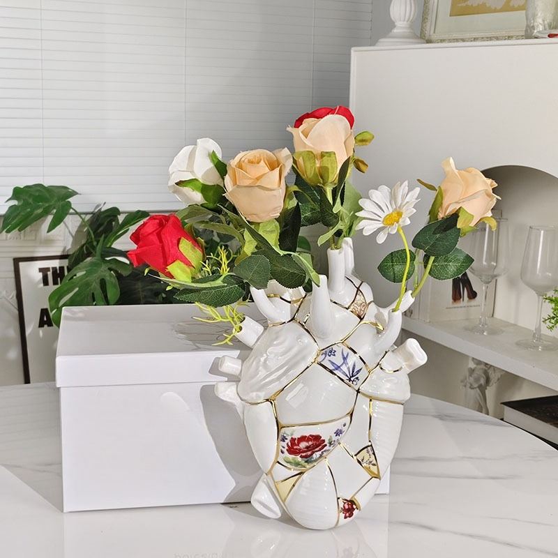 Lighting Home Decor Items - Heart Vase Living Room Wine Cabinet