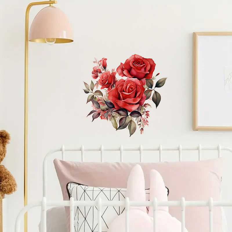 T2345# Beautiful Red Roses Sti - огляд і ціна Lighting Mcqueen Bedroom Decor