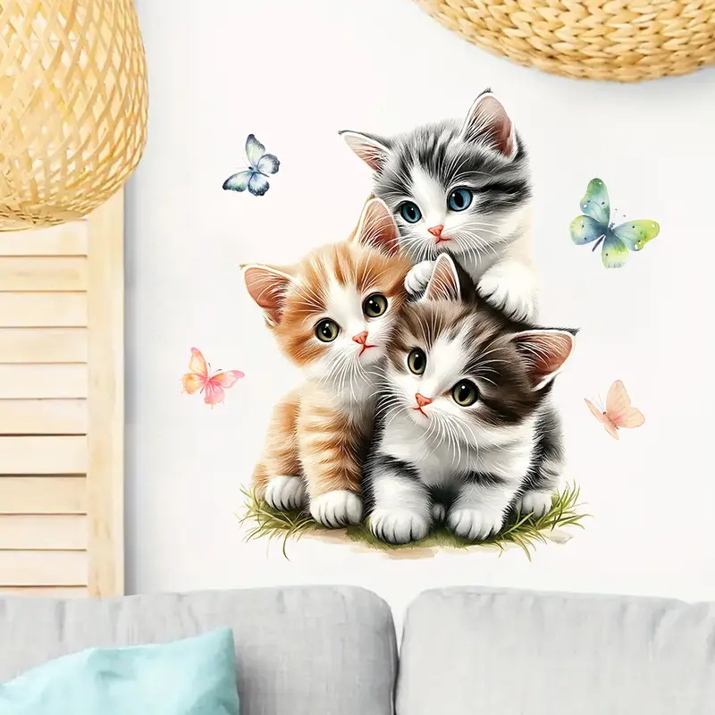 Three Cats with Butterfly Stic - огляд і ціна Lighting Mcqueen Bedroom Decor