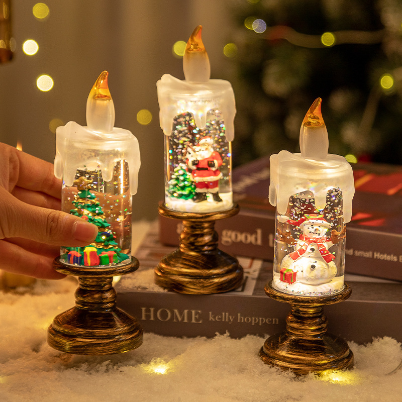 Christmas LED Snow Globe Candl - огляд і ціна Lighting Effect Home Decor