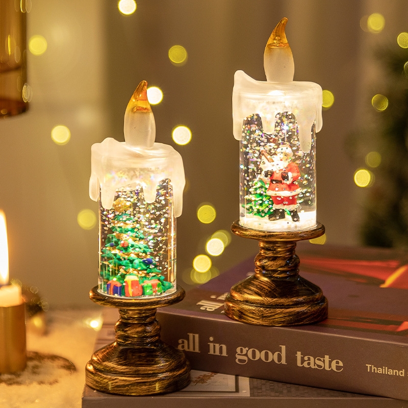 Christmas LED Snow Globe Candl - огляд і ціна Lighting Effect Home Decor