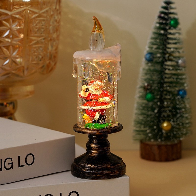 Christmas LED Snow Globe Candl - огляд і ціна Lighting Effect Home Decor